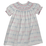 Bows Knit Bishop - Pink & Blue Girls Occasion Dresses Petit Bebe