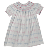 Bows Knit Bishop - Pink & Blue Girls Occasion Dresses Petit Bebe