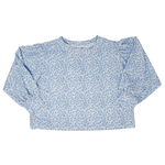 Box Athleisure Shirt - Mini Blue Floral Girls Tops + Tees Honesty