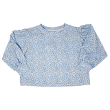 Box Athleisure Shirt - Mini Blue Floral Girls Tops + Tees Honesty