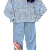 Box Athleisure Shirt - Mini Blue Floral Girls Tops + Tees Honesty