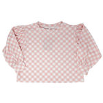 Box Athleisure Shirt - Pink Gingham Girls Tops + Tees Honesty