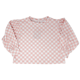 Box Athleisure Shirt - Pink Gingham Girls Tops + Tees Honesty