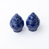 Boxed Salt & Pepper Set - Textured Ginger Jar Navy Kitchen + Entertaining 8 Oak Lane