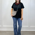 Boyfriend Round Neck Tee - Black - Sugar Babies Children's Boutique/Meg's Shoppe