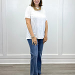 Boyfriend Round Neck Tee - White - Sugar Babies Children's Boutique/Meg's Shoppe