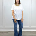 Boyfriend Round Neck Tee - White - Sugar Babies Children's Boutique/Meg's Shoppe