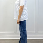 Boyfriend Round Neck Tee - White - Sugar Babies Children's Boutique/Meg's Shoppe