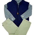 Boys Beckham Vest - Navy Boys Outerwear Millie Jay