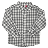 Boys Black Plaid Button Down Shirt - Sugar Babies Children's Boutique/Meg's Shoppe