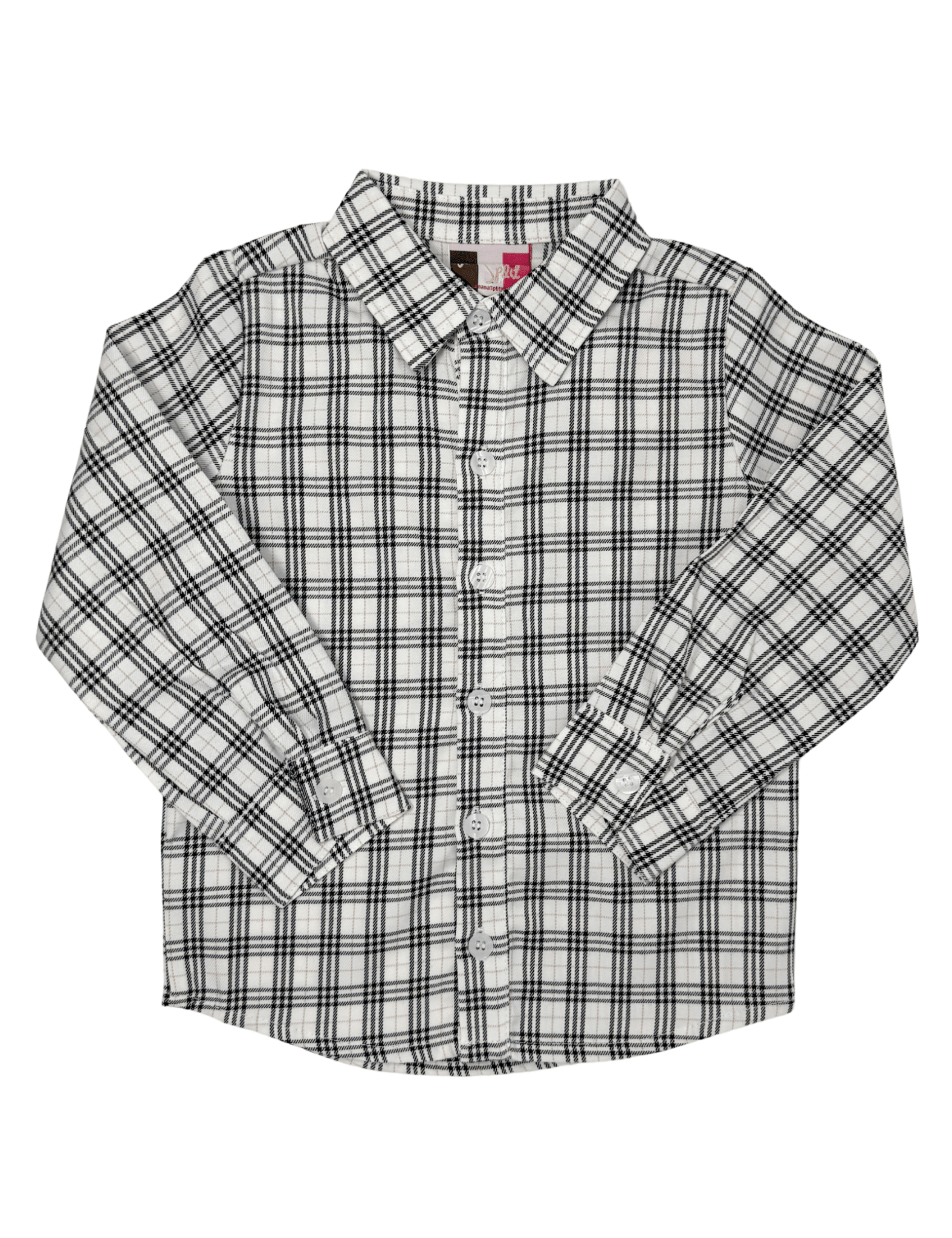Boys Black Plaid Button Down Shirt - Sugar Babies Children's Boutique/Meg's Shoppe