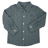 Boys Button Down - Green Plaid Boys Shirts + Polos Millie Jay