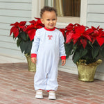 Boys Candy Cane Embroidered Romper Boys Bubbles + Rompers Trotter Street Kids