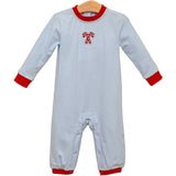 Boys Candy Cane Embroidered Romper Boys Bubbles + Rompers Trotter Street Kids
