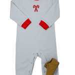Boys Candy Cane Embroidered Romper Boys Bubbles + Rompers Trotter Street Kids