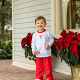 Boys Candy Cane Embroidery Pant Set Boys Sets Trotter Street Kids