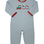 Boys Christmas Train Romper Boys Bubbles + Rompers Three Sisters