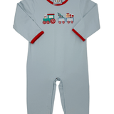 Boys Christmas Train Romper Boys Bubbles + Rompers Three Sisters