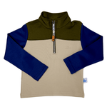 Boy's Colorblock Pullover - Green/Khaki/Navy Boys Sweaters + Sweatshirts Southbound
