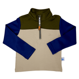 Boy's Colorblock Pullover - Green/Khaki/Navy Boys Sweaters + Sweatshirts Southbound
