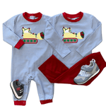 Boys Constructing Christmas Romper Boys Bubbles + Rompers Trotter Street Kids