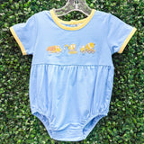 Boys Construction Bubble Boys Bubbles + Rompers Three Sisters