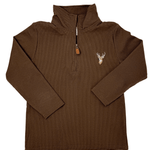 Boys Deer 1/4 Zip Pullover - Sugar Babies Children's Boutique/Meg's Shoppe