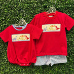 Boys Dinosaur Smocked Short Set Boys Sets Three Sisters
