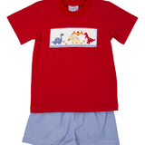 Boys Dinosaur Smocked Short Set Boys Sets Three Sisters