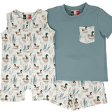 Boys Feathered Friends Romper Boys Bubbles + Rompers Banana Split