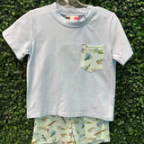 Boys Fishing Lures Shorts Set Boys Bubbles + Rompers Banana Split