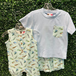 Boys Fishing Lures Shorts Set Boys Bubbles + Rompers Banana Split