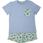 Boys Fishing Lures Shorts Set Boys Bubbles + Rompers Banana Split