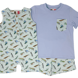 Boys Fishing Lures Shorts Set Boys Bubbles + Rompers Banana Split