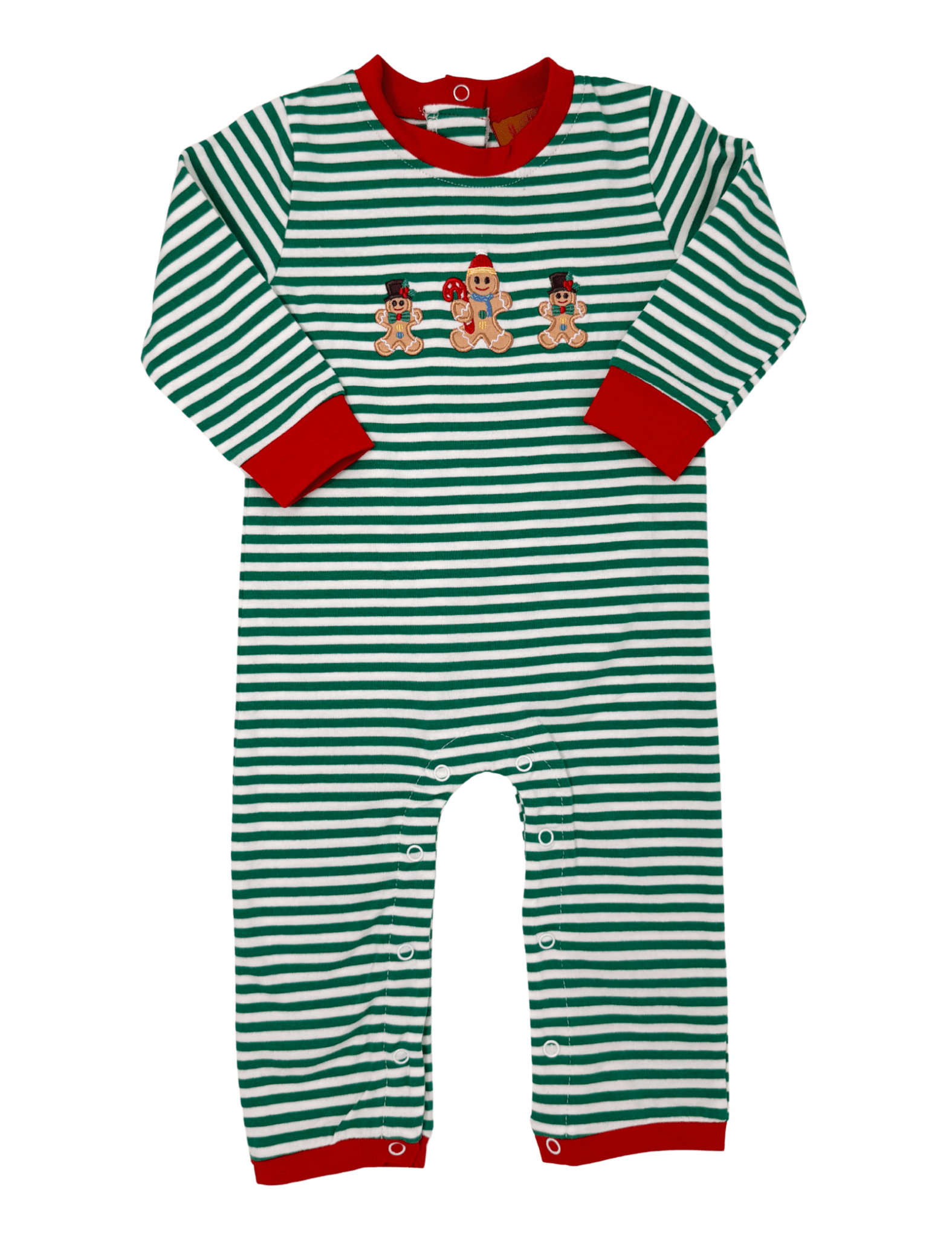Boys Gingerbread Men Romper Boys Bubbles + Rompers Millie Jay