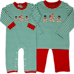 Boys Gingerbread Men Romper Boys Bubbles + Rompers Millie Jay
