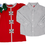 Boys Green & Red Plaid Button Down - Sugar Babies Children's Boutique/Meg's Shoppe