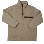 Boys Kingston 1/4 Zip Pullover - Tan Boys Outerwear Millie Jay