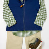 Boy's LS Dress Shirt - Vineyard Green/White Boys Shirts + Polos Southbound