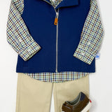 Boy's Knit Vest - Navy Boys Outerwear Southbound
