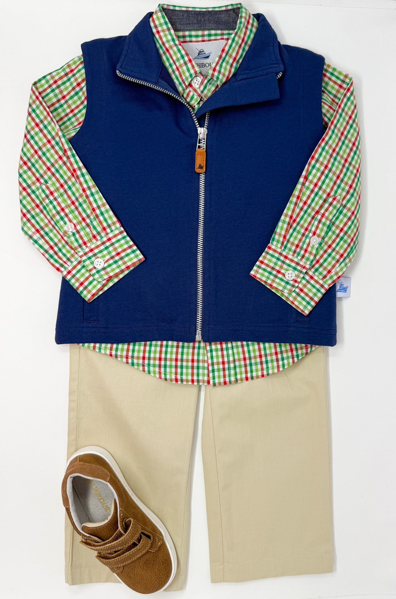 Boy's Knit Vest - Navy Boys Outerwear Southbound