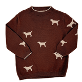 Boys Lab Sweater - Chocolate Brown Boys Sweaters + Sweatshirts Luigi