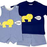 Boy's Lion Shortall - Navy Boys Bubbles + Rompers Funtasia Too