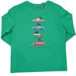 Boys L/S Cotton T-Shirt - Green Spruce Boys Shirts + Polos Prodoh