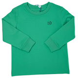 Boys L/S Cotton T-Shirt - Green Spruce Boys Shirts + Polos Prodoh