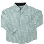Boys L/S Dress Shirt - Mint Plaid Boys Shirts + Polos Southbound