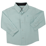 Boys L/S Dress Shirt - Mint Plaid Boys Shirts + Polos Southbound