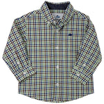 Boy's LS Dress Shirt - Navy/Aspen Green Boys Shirts + Polos Southbound