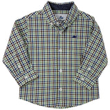 Boy's LS Dress Shirt - Navy/Aspen Green Boys Shirts + Polos Southbound