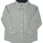 Boys L/S Dress Shirt - Navy/Tan/Lt. Blue Plaid Boys Shirts + Polos Southbound
